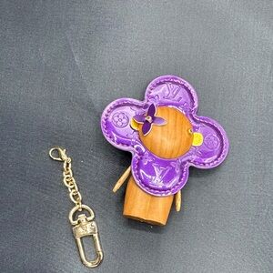 Purple Flower Keychain Accessory